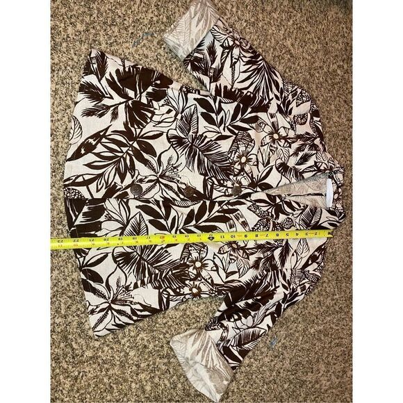 First Issue Womens Shirt Floral Print Button Down Long Sleeve Black Size Small - Picture 6 of 10